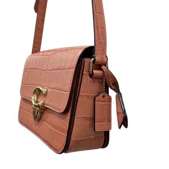 Coach Studio Shoulder Bag Crocodile-embossed Leather in Light Coral - Picture 3 of 14